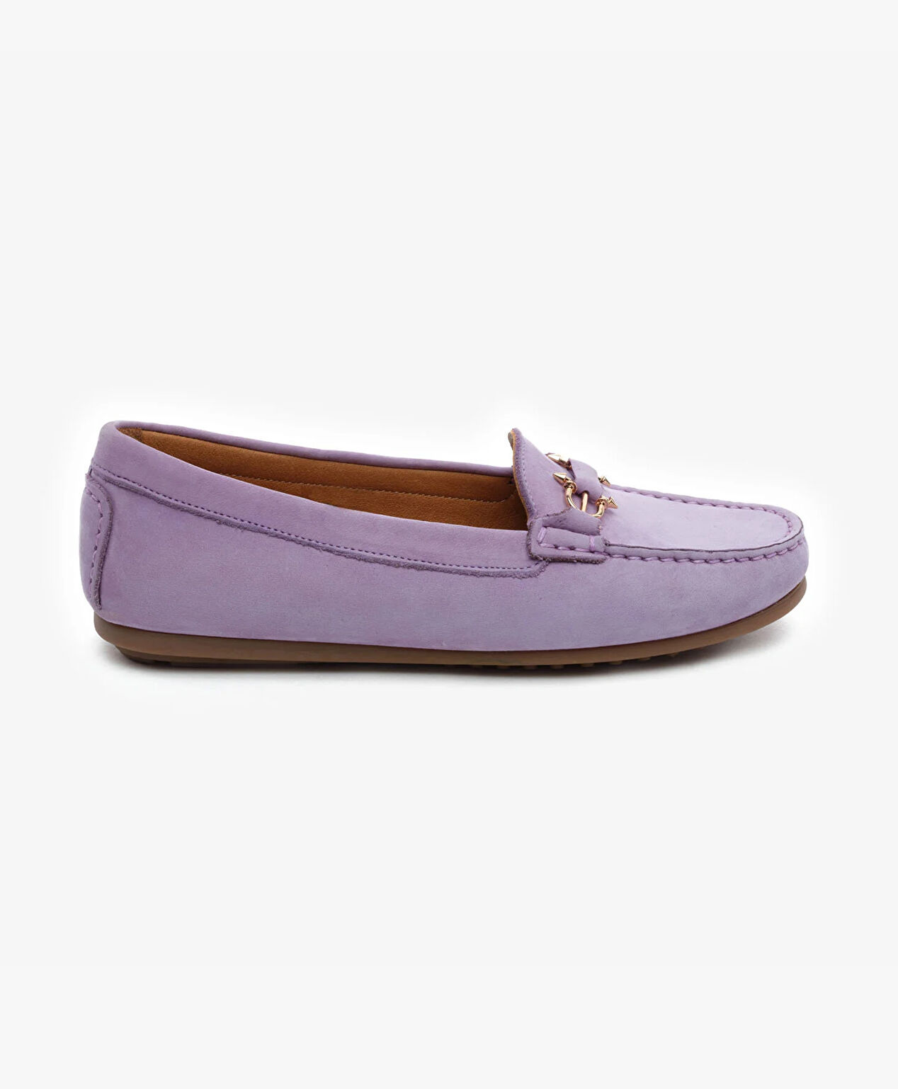 Kadın Lila Hakiki Deri Loafer Ayakkabı - 1