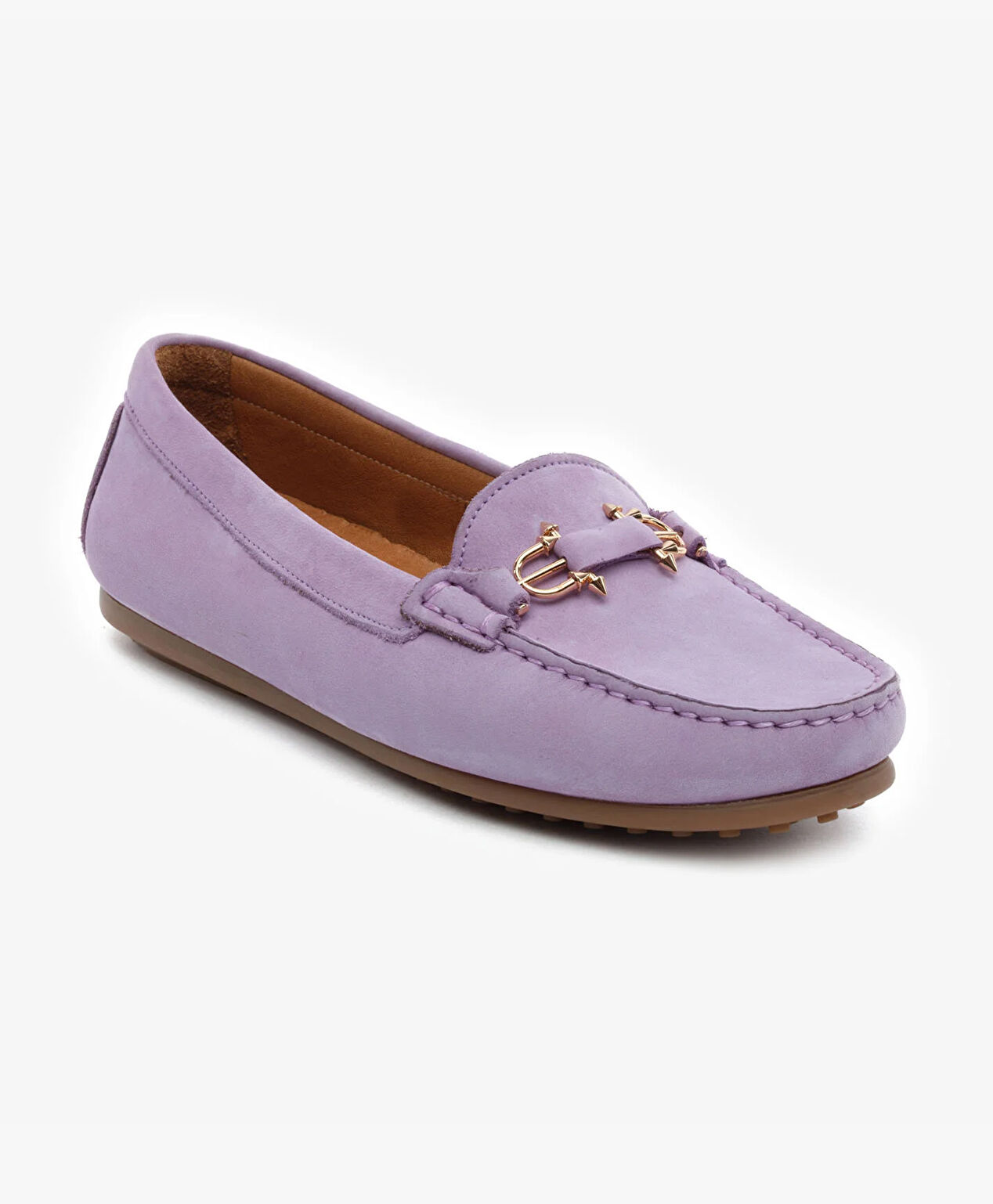Kadın Lila Hakiki Deri Loafer Ayakkabı - 2
