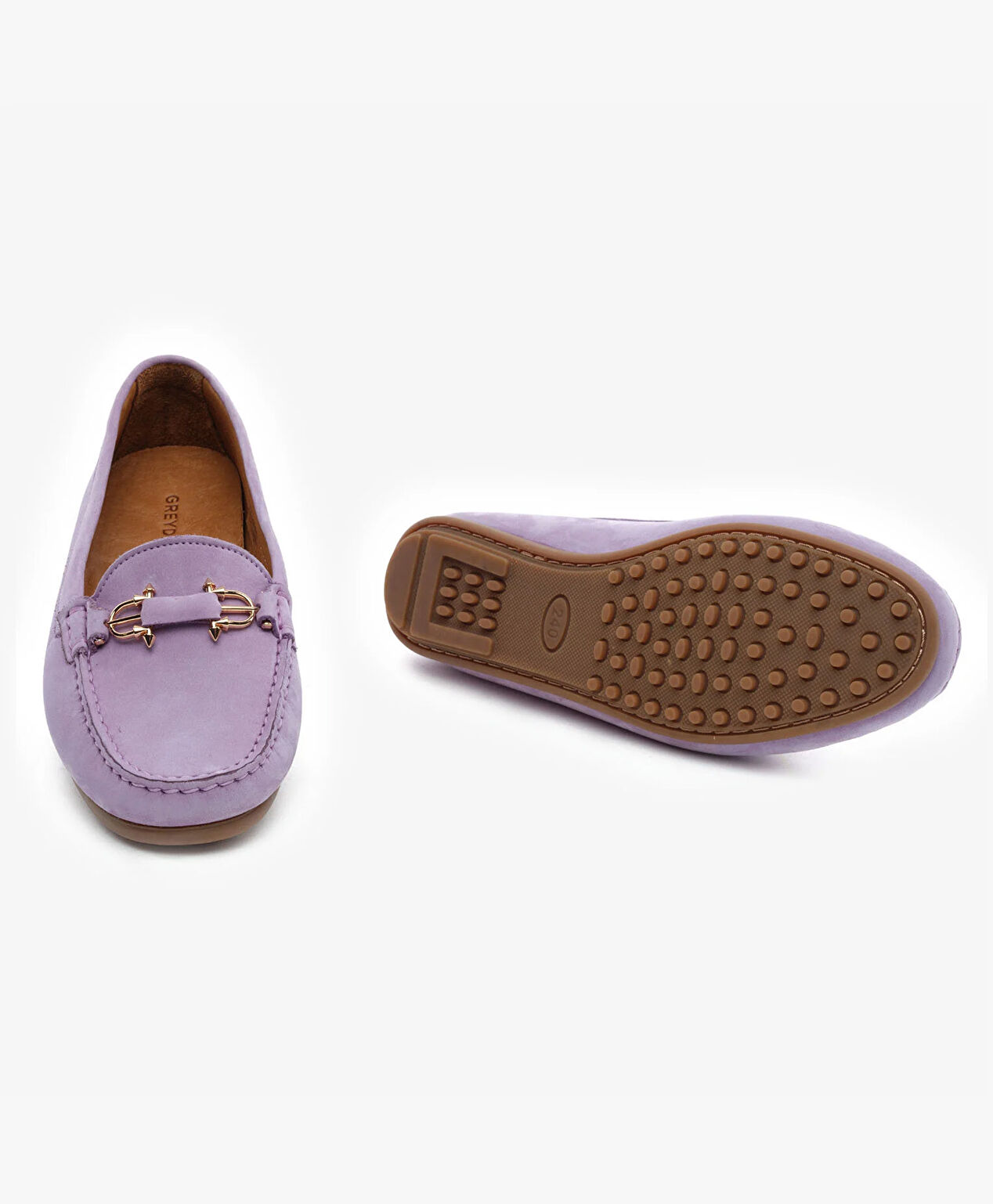Kadın Lila Hakiki Deri Loafer Ayakkabı - 6