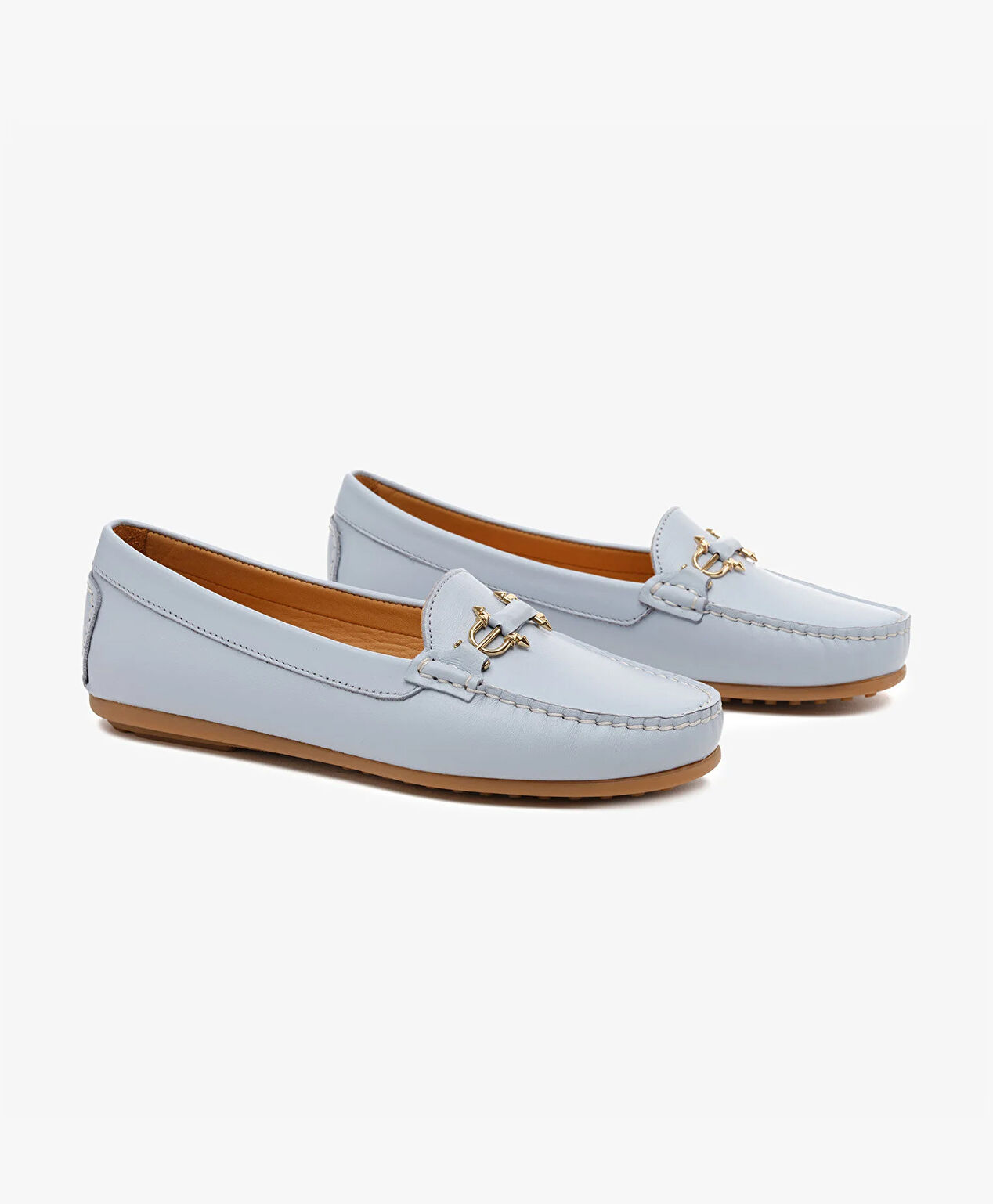 Kadın Mavi Hakiki Deri Loafer Ayakkabı - 3