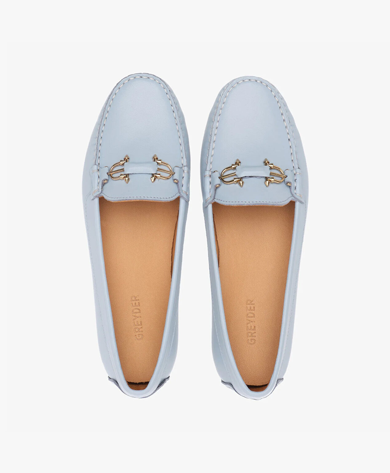 Kadın Mavi Hakiki Deri Loafer Ayakkabı - 5