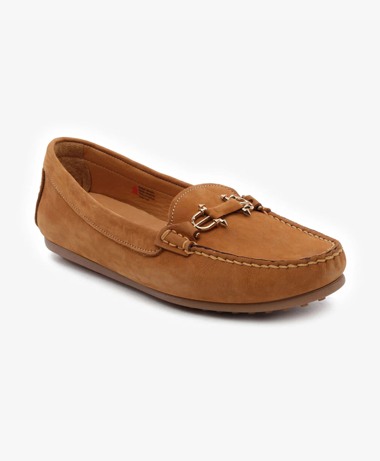 Kadın Taba Nubuk Hakiki Deri Loafer Ayakkabı - 2