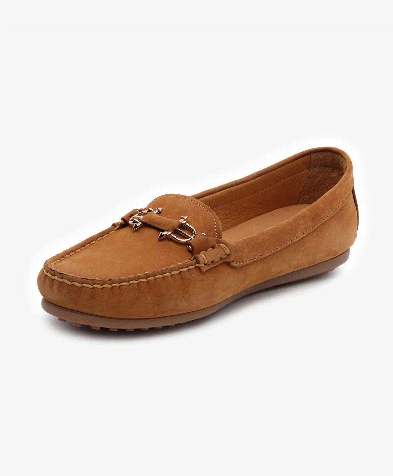 Kadın Taba Nubuk Hakiki Deri Loafer Ayakkabı - 3