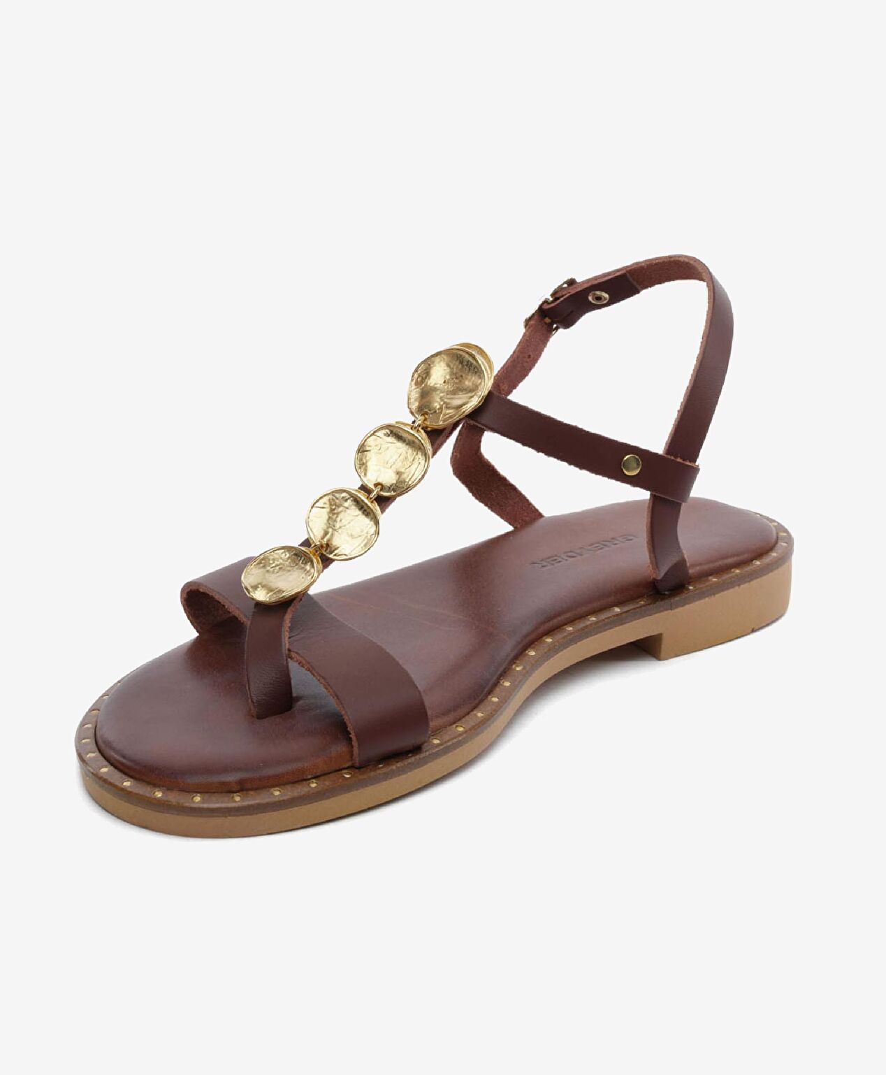 Kadın Kahverengi Hakiki Deri Sandalet - 3