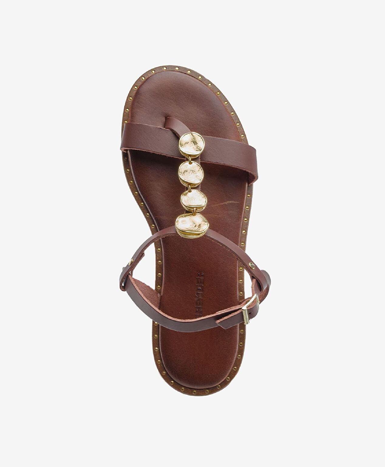 Kadın Kahverengi Hakiki Deri Sandalet - 4
