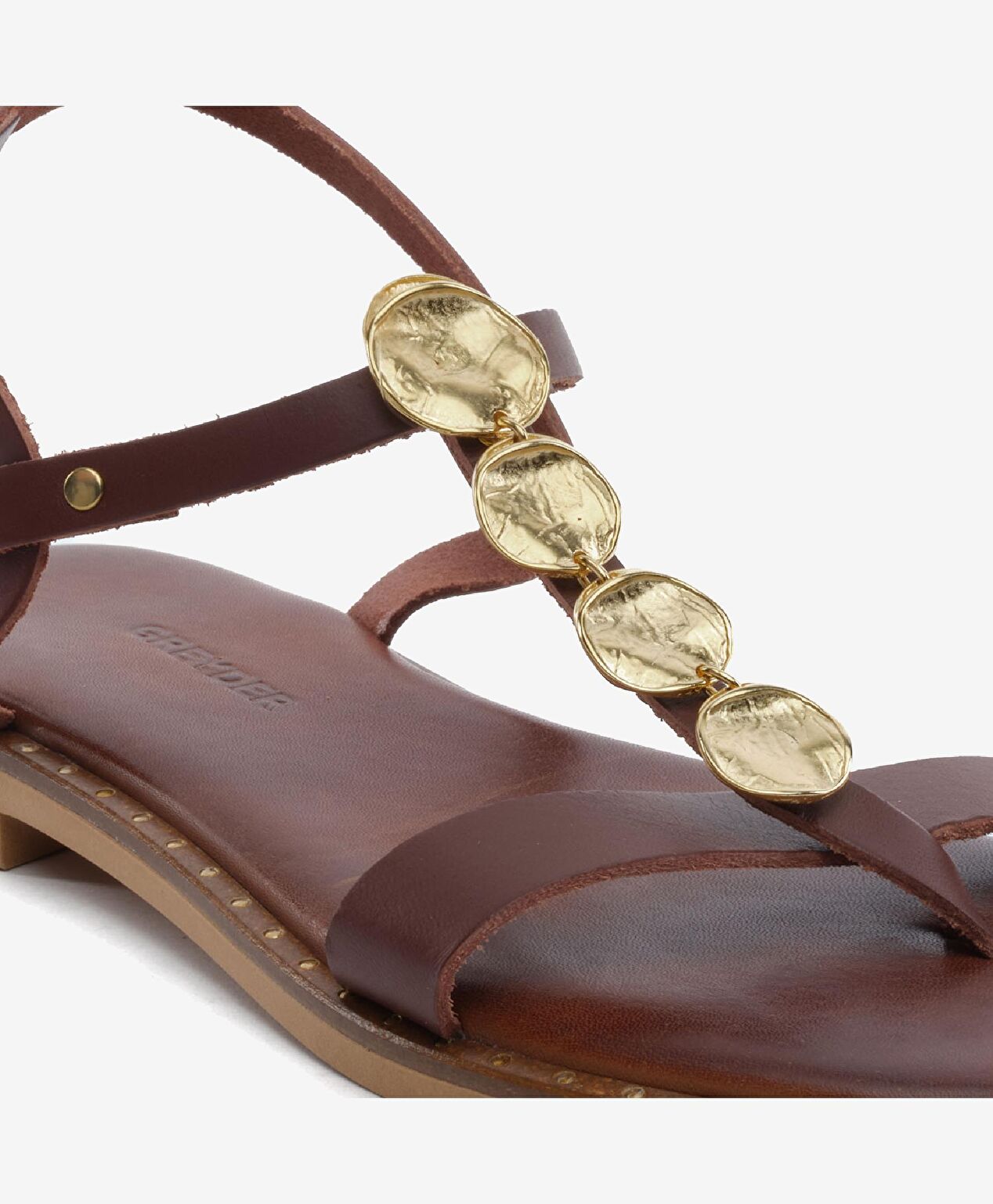 Kadın Kahverengi Hakiki Deri Sandalet - 5