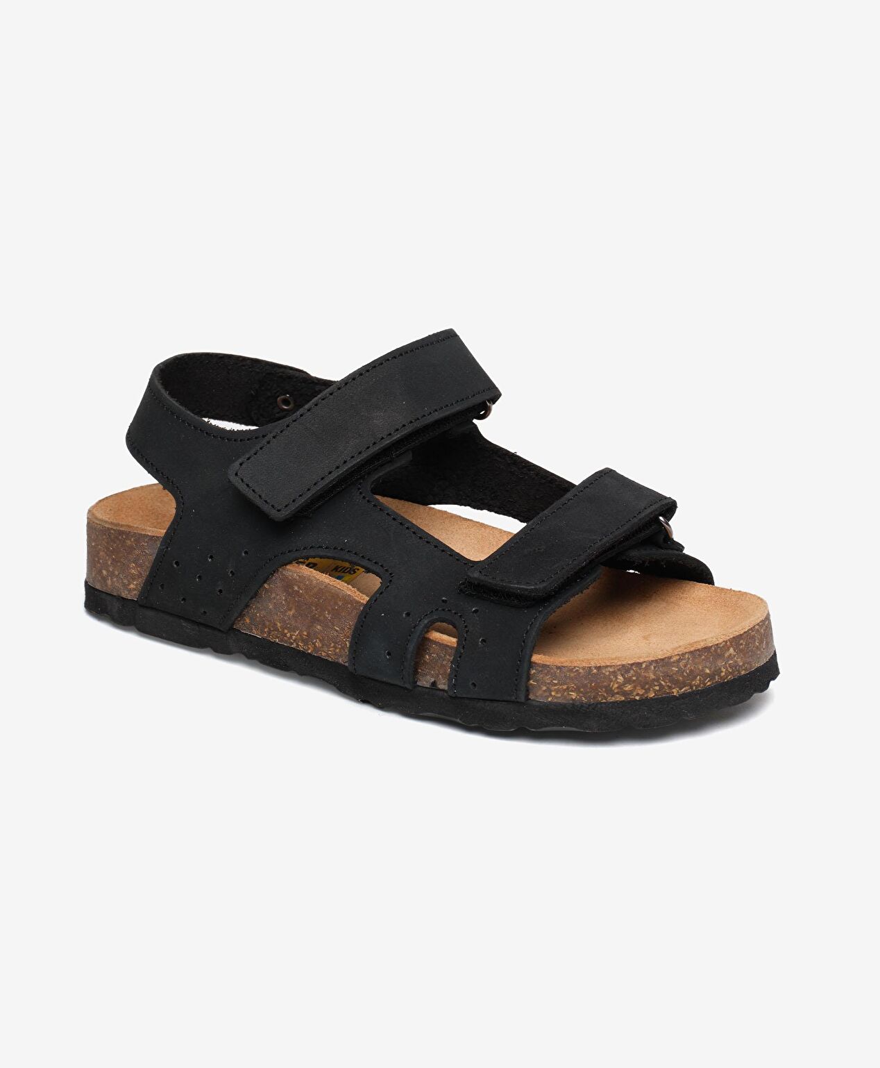 Erkek Çocuk Siyah Hakiki Deri Sandalet - 2