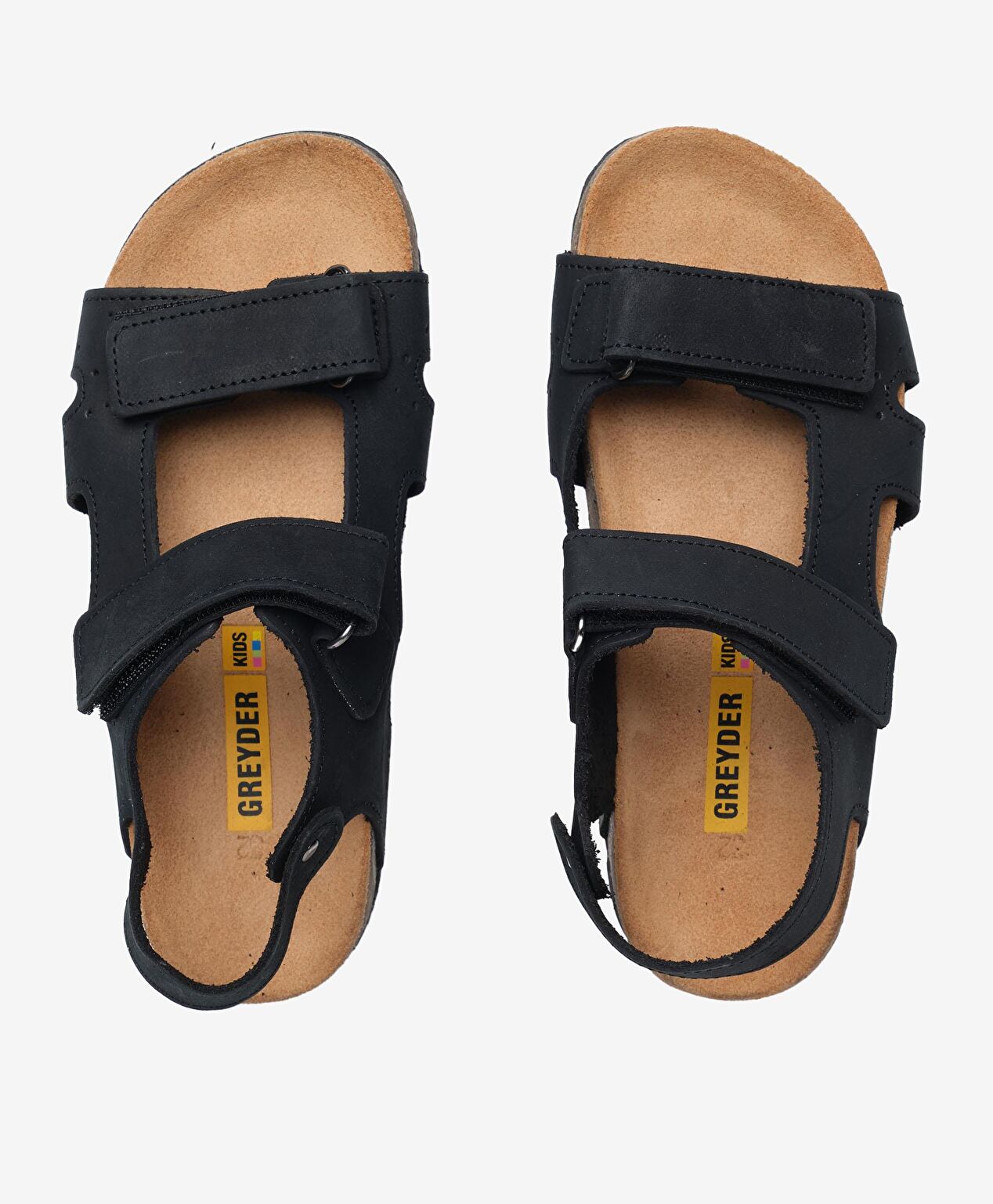 Erkek Çocuk Siyah Hakiki Deri Sandalet - 5