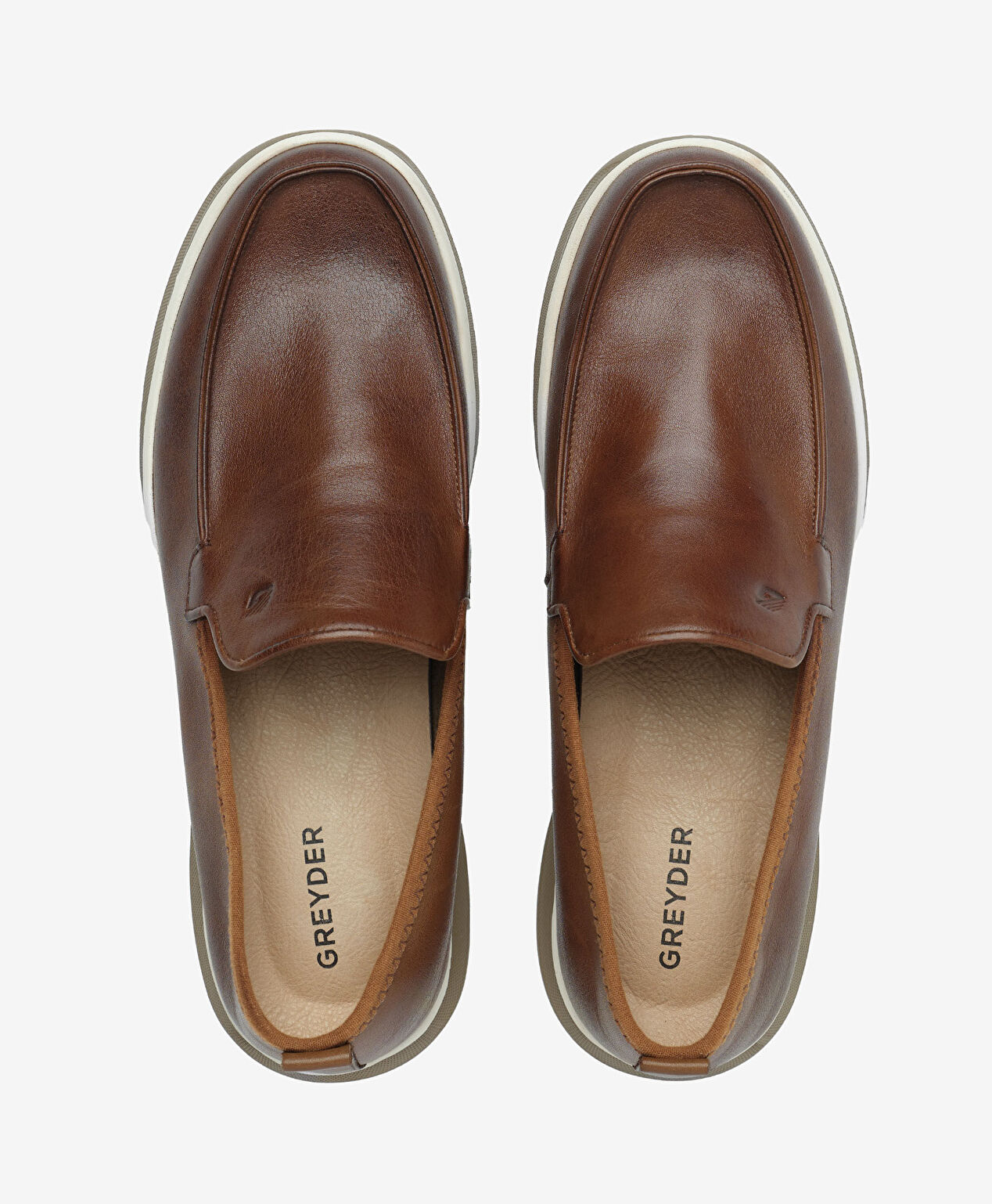 Erkek Taba Hakiki Deri Casual Ayakkabı - 5