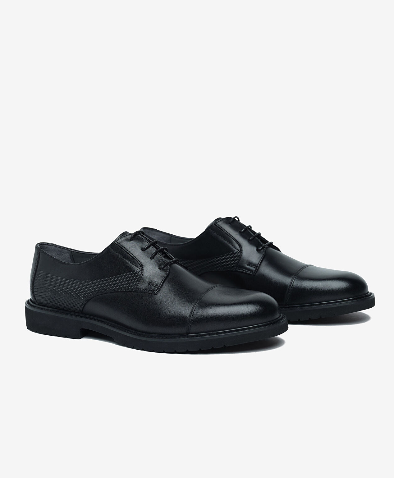 Erkek Siyah Hakiki Deri Oxford Ayakkabı - 3