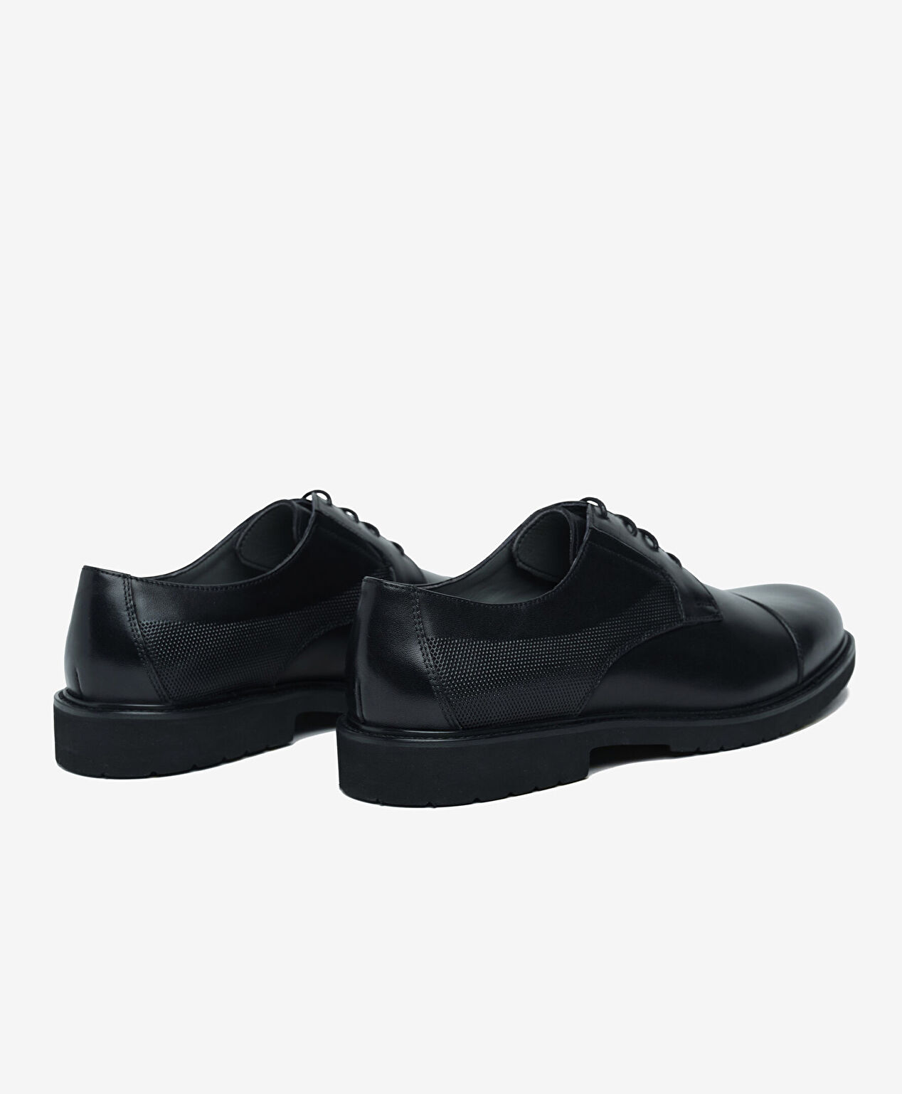 Erkek Siyah Hakiki Deri Oxford Ayakkabı - 4