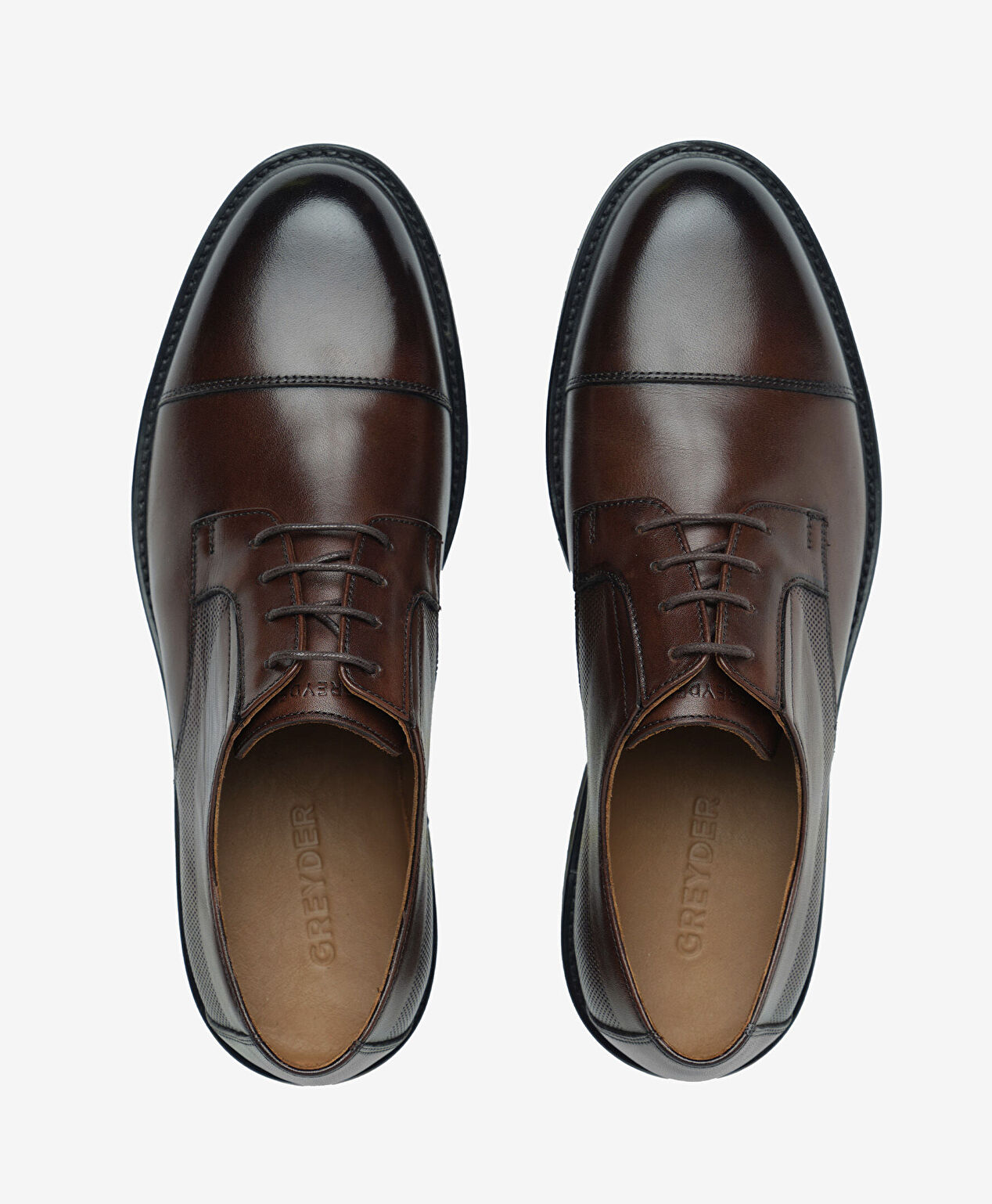 Erkek Kahverengi Hakiki Deri Oxford Ayakkabı - 5