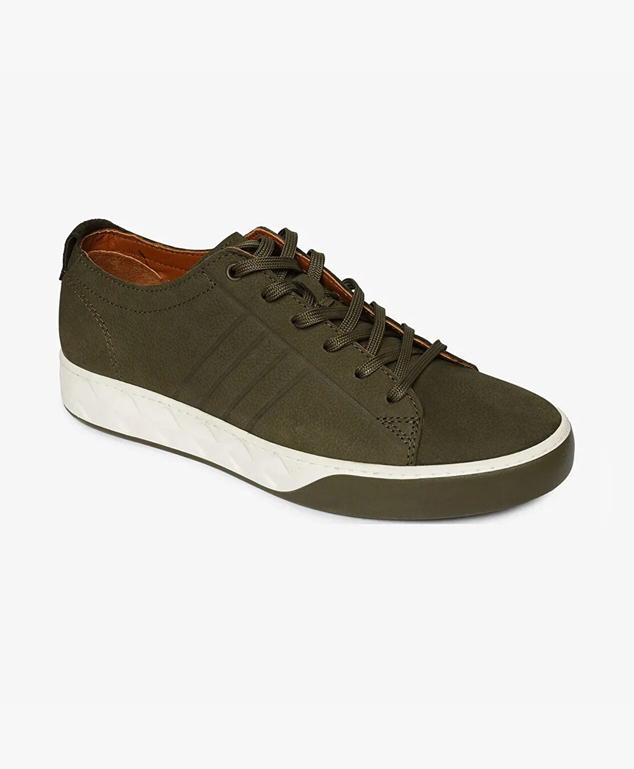 Erkek Haki Hakiki Deri Sneaker Ayakkabı - 2