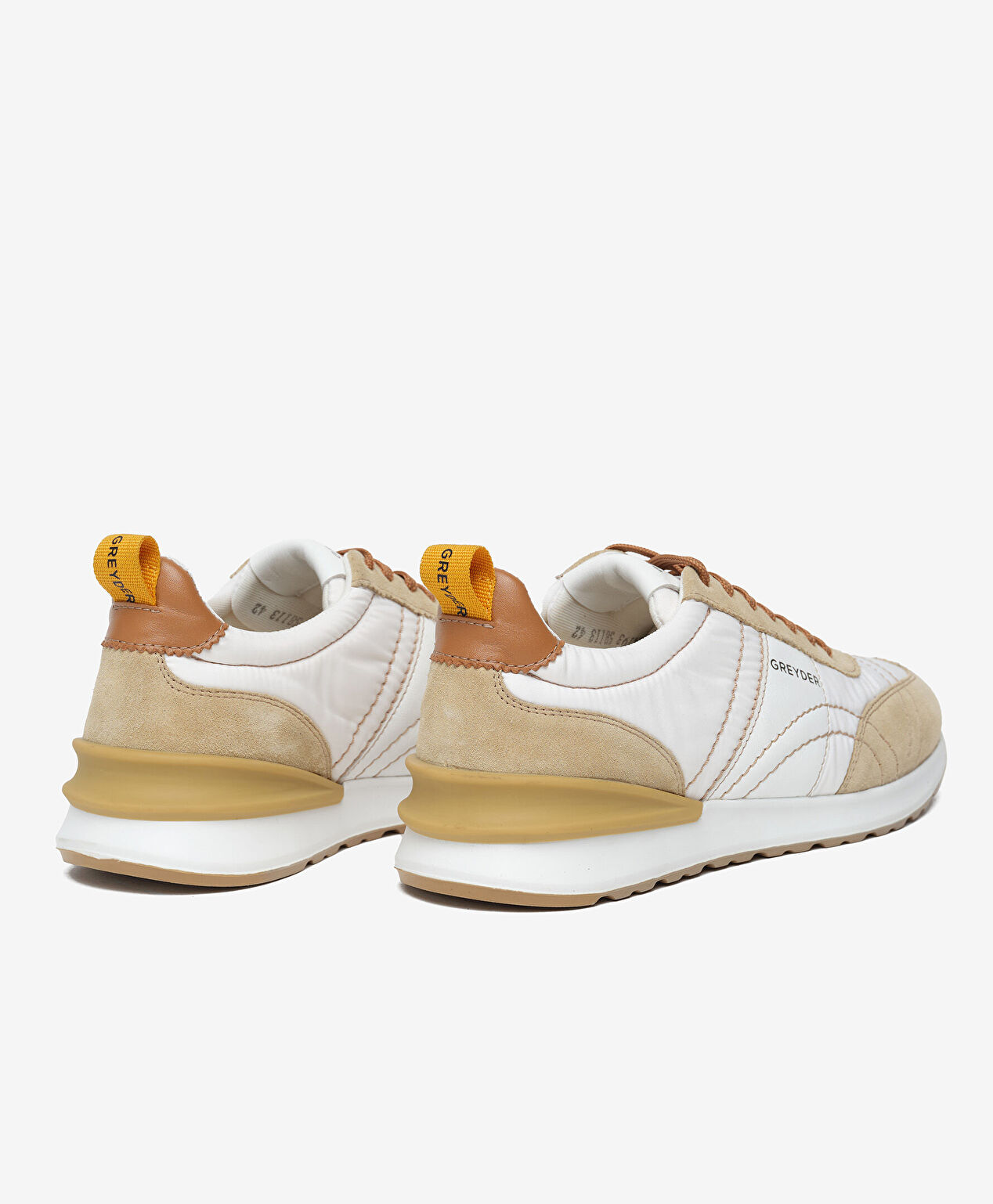 Erkek Bej Hakiki Deri Günlük Spor Ayakkabı - 4