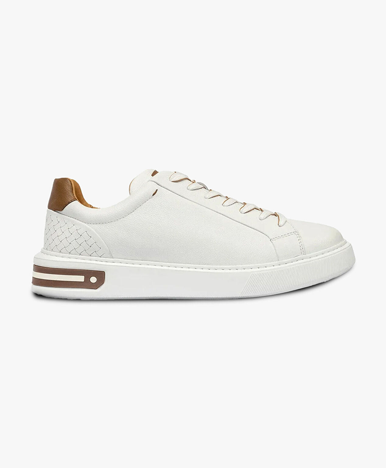 Erkek Beyaz Hakiki Deri Sneaker Ayakkabı - 1