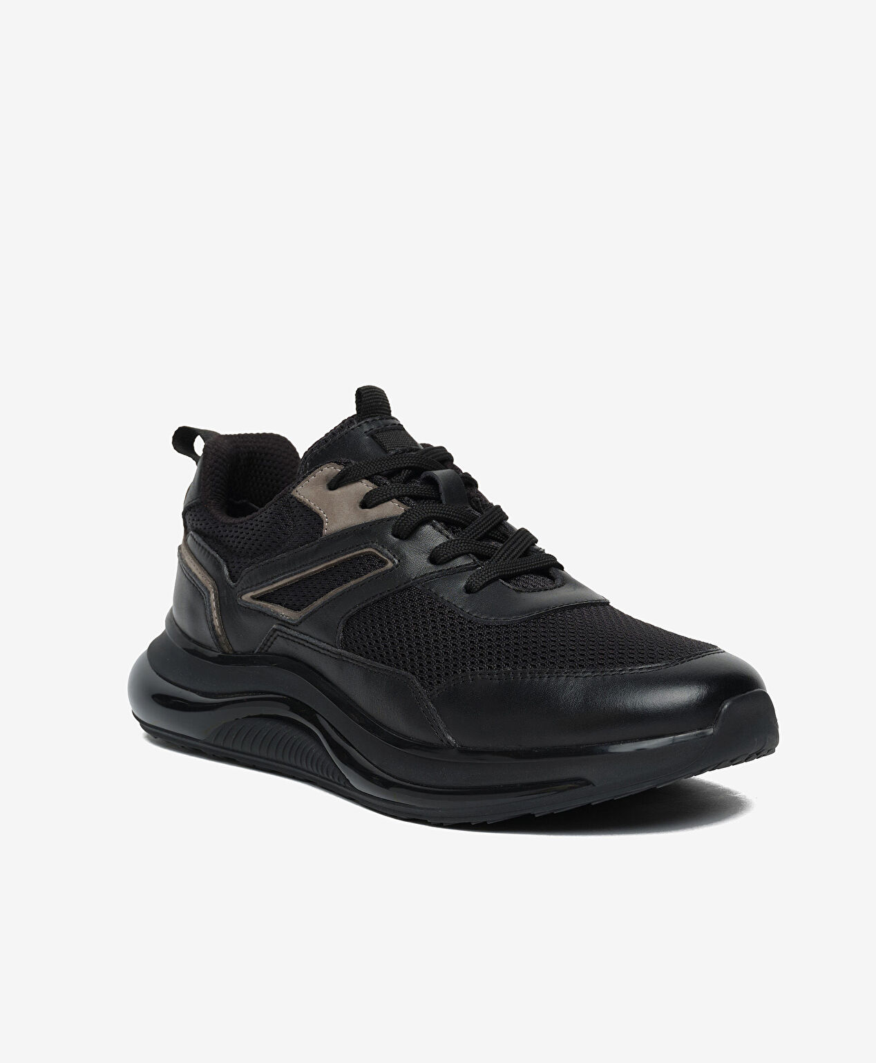 Erkek Siyah Hakiki Deri Günlük Spor Ayakkabı - 2