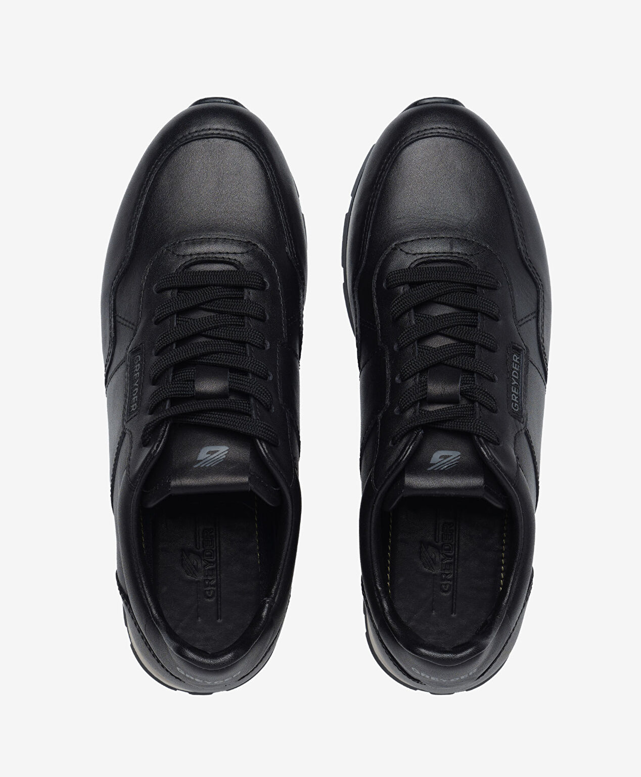 Erkek Siyah Hakiki Deri Günlük Spor Ayakkabı - 5