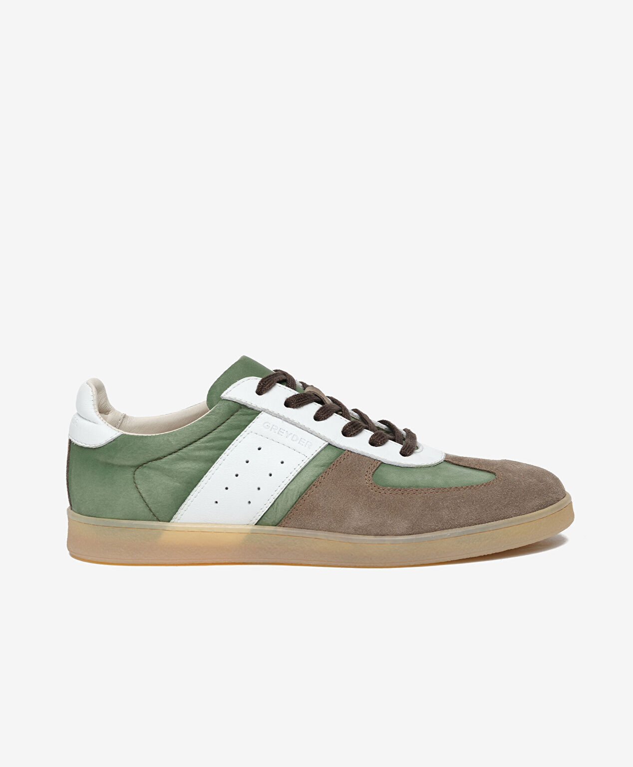 Erkek Vizon Hakiki Deri Sneaker Ayakkabı - 1