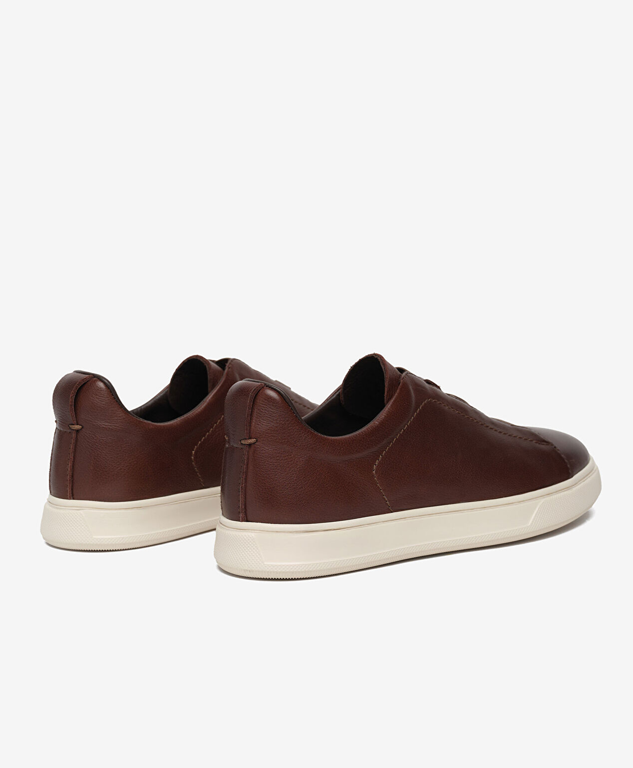 Erkek Kahverengi Hakiki Deri Sneaker Ayakkabı - 4