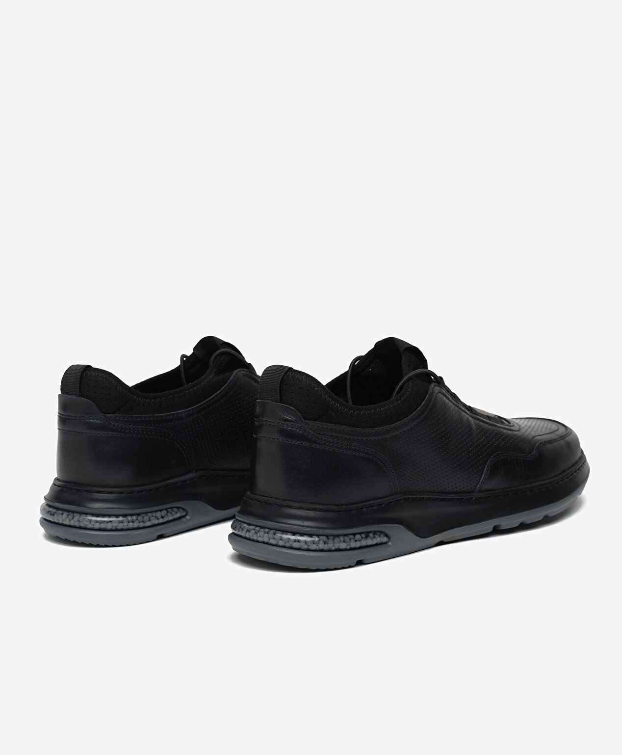 Erkek Siyah Hakiki Deri Casual Ayakkabı - 4