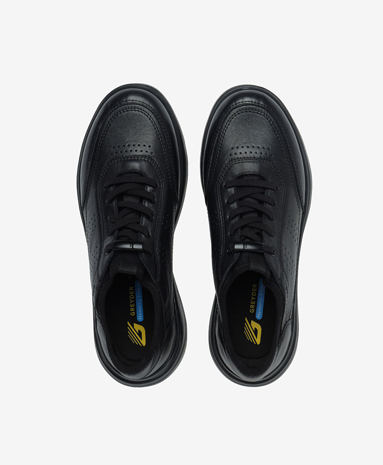 Erkek Siyah Hakiki Deri Casual Ayakkabı - 5