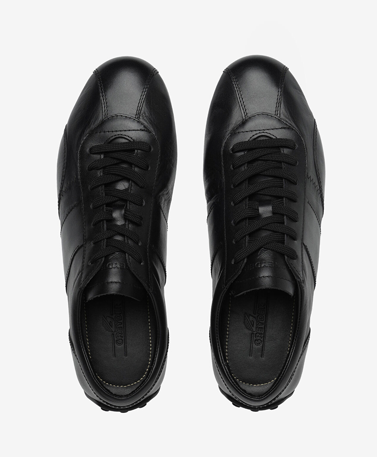 Erkek Siyah Hakiki Deri Günlük Spor Ayakkabı - 5