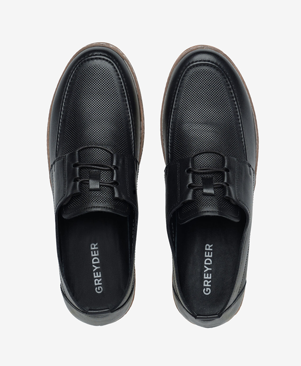 Erkek Siyah Hakiki Deri Casual Ayakkabı - 5