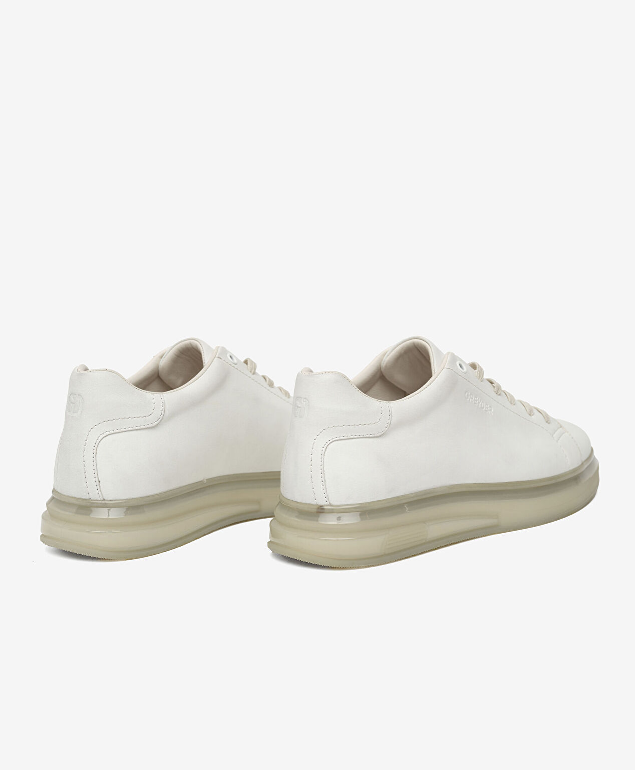 Erkek Beyaz Hakiki Deri Sneaker Ayakkabı - 4