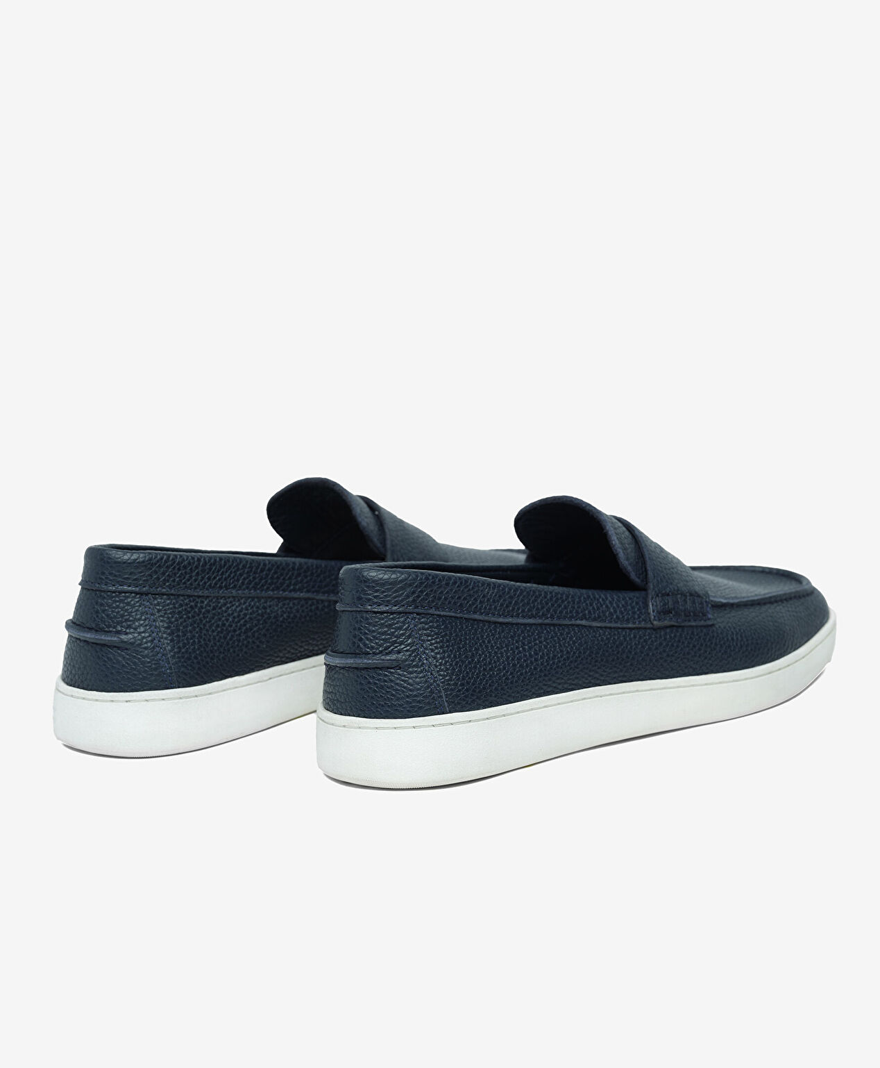 Erkek Lacivert Hakiki Deri Loafer Ayakkabı - 4