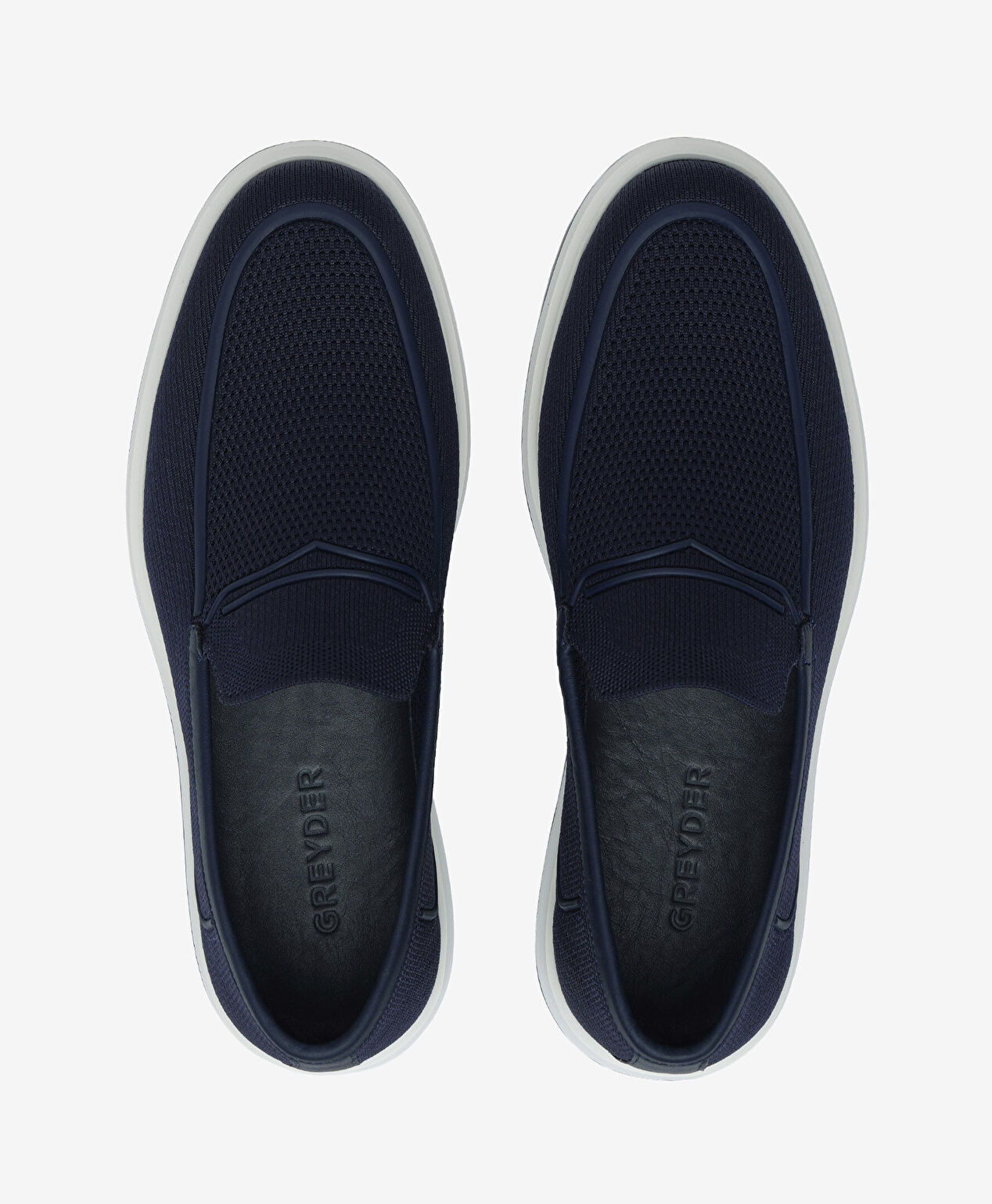 Erkek Lacivert Hakiki Deri Loafer Ayakkabı - 5