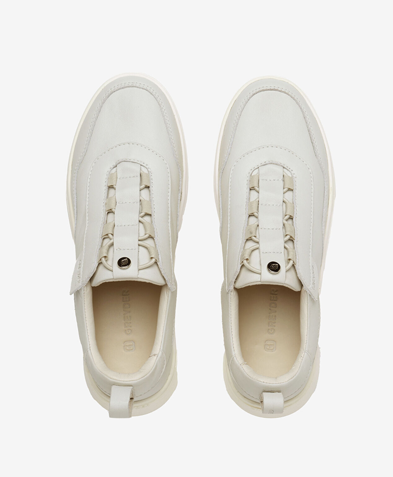 Kadın Beyaz Hakiki Deri Casual Ayakkabı - 5