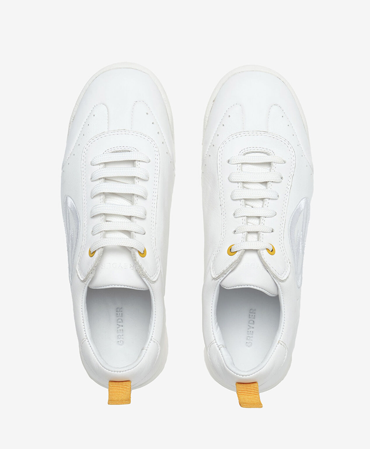 Kadın Beyaz Hakiki Deri Sneaker Ayakkabı - 5