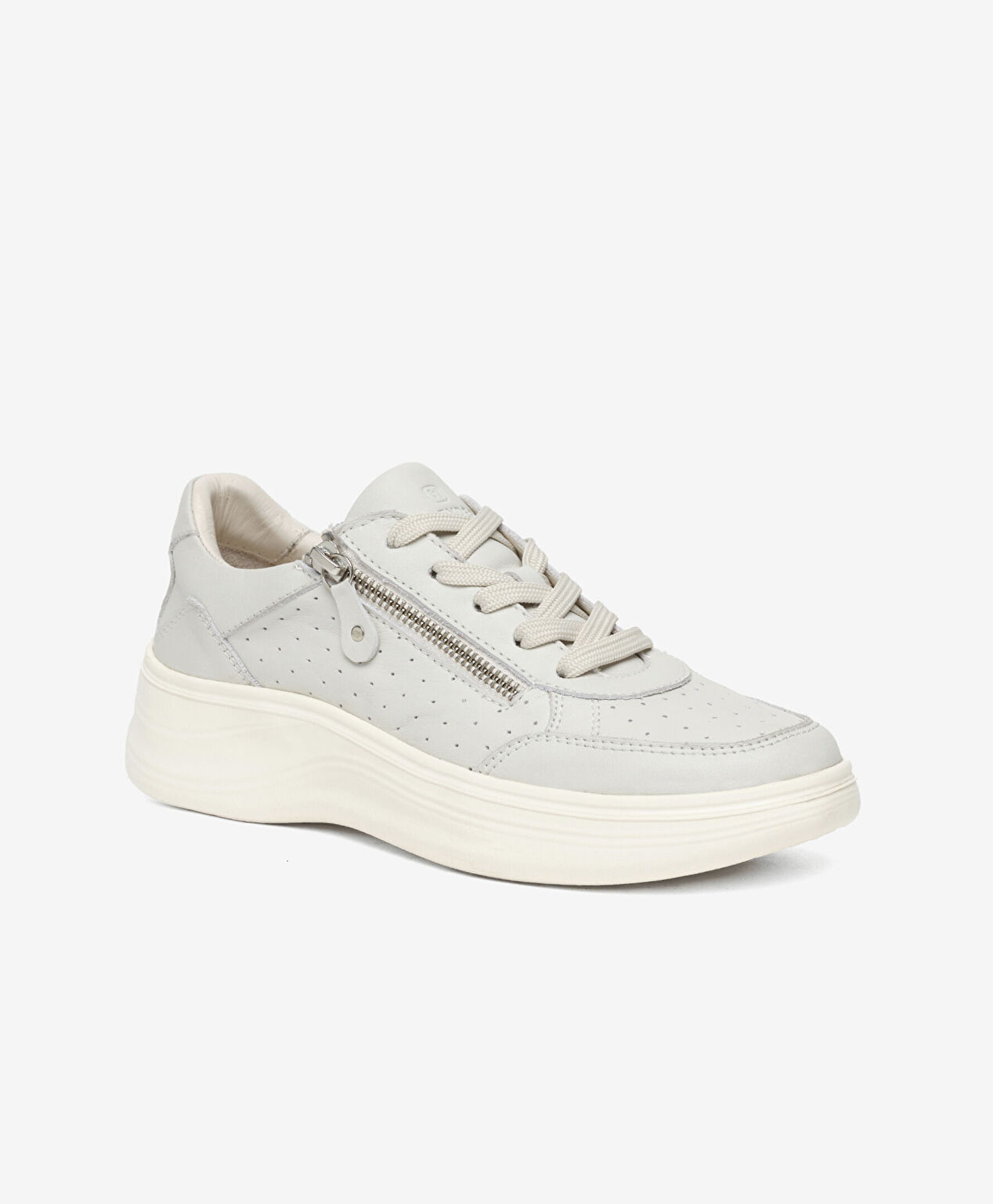 Kadın Beyaz Hakiki Deri Casual Ayakkabı - 2