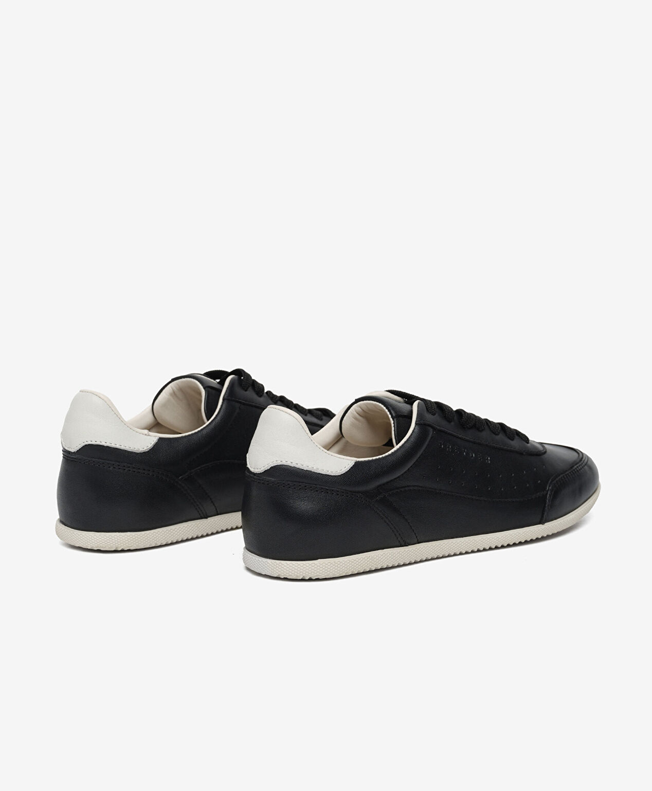 Kadın Siyah Hakiki Deri Sneaker Ayakkabı - 4