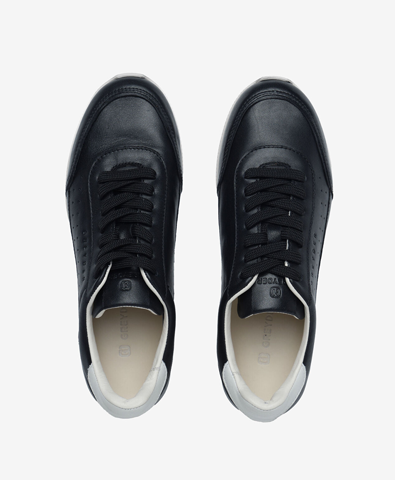 Kadın Siyah Hakiki Deri Sneaker Ayakkabı - 5