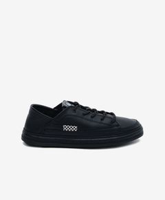 Siyah Hakiki Deri Sneaker Ayakkabı