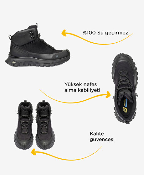 Erkek Siyah Su Geçirmez Outdoor Bot