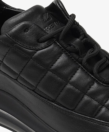 Erkek Siyah Hakiki Deri Spor Ayakkabı