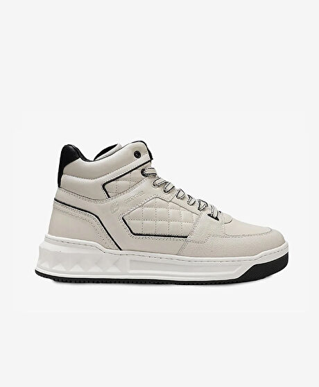 Erkek Beyaz Hakiki Deri Sneaker Bot