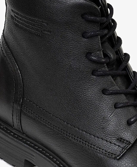 Erkek Siyah Hakiki Deri Casual Bot