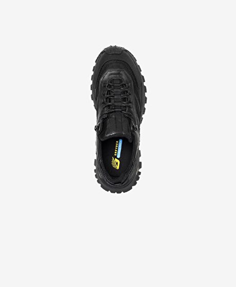 Erkek Siyah Hakiki Deri Su Geçirmez Outdoor Ayakkabı