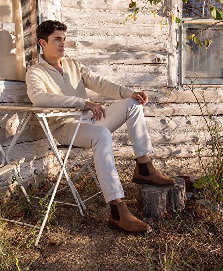 Erkek Deve Tüyü Hakiki Deri Chelsea Bot