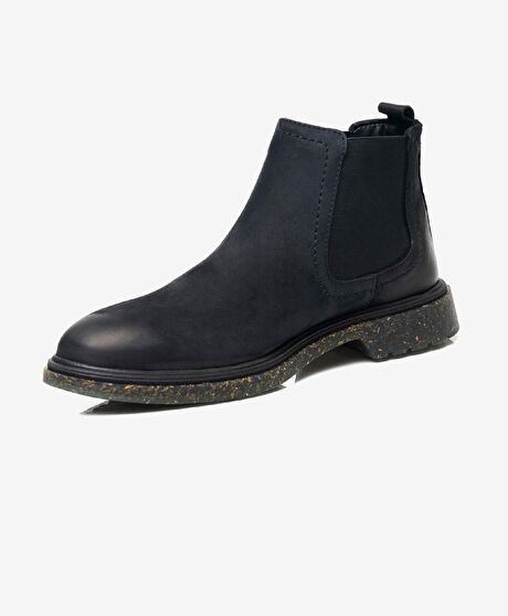 Erkek Siyah Hakiki Deri Chelsea Bot