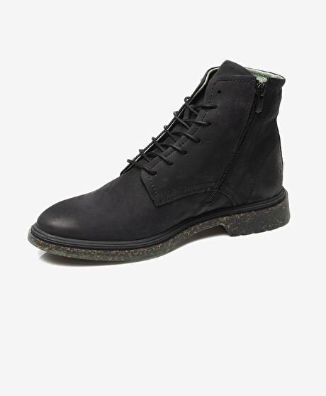 Erkek Siyah Hakiki Deri Klasik Bot