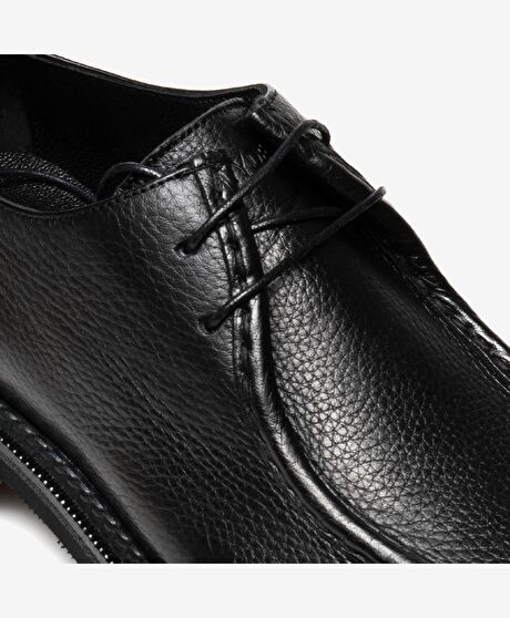 Erkek Siyah Hakiki Deri Oxford Ayakkabı