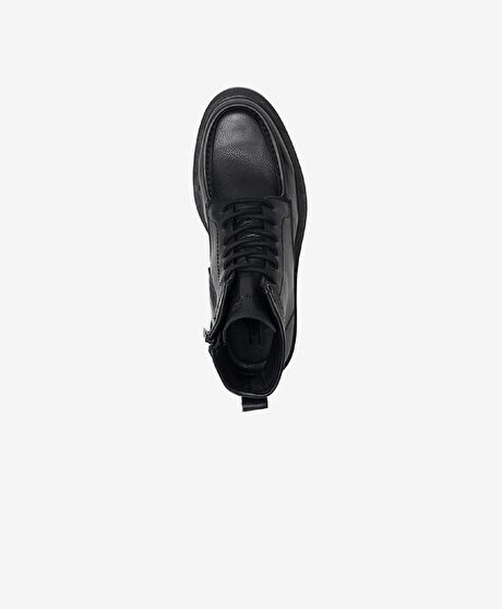 Erkek Siyah Hakiki Deri Casual Bot