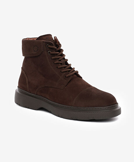 Erkek Kahverengi Hakiki Deri Casual Bot