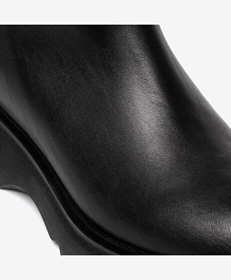 Kadın Siyah Hakiki Deri Comfort Bot