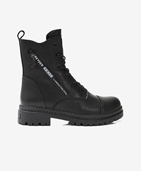 Kadın Siyah Hakiki Deri Casual Bot