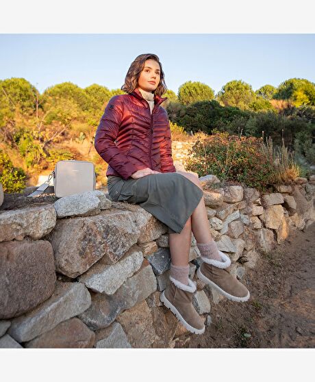 Kadın Koyu Bej Hakiki Deri Casual Bot